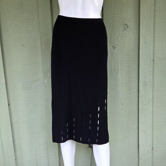 NWT CYRUS Black Heavy Slinky Knit Pull-On Skirt XL - Picture 1 of 4